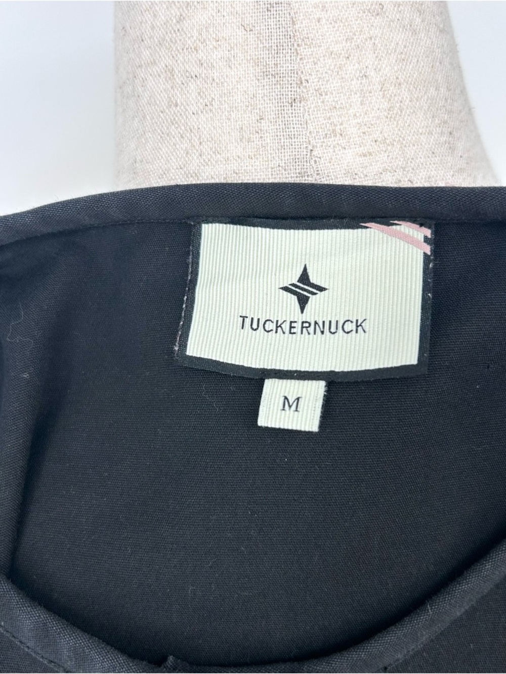 Tuckernuck Black Button Front Mini Dress Oversized Buttons Pocket Shift - Picture 8 of 8